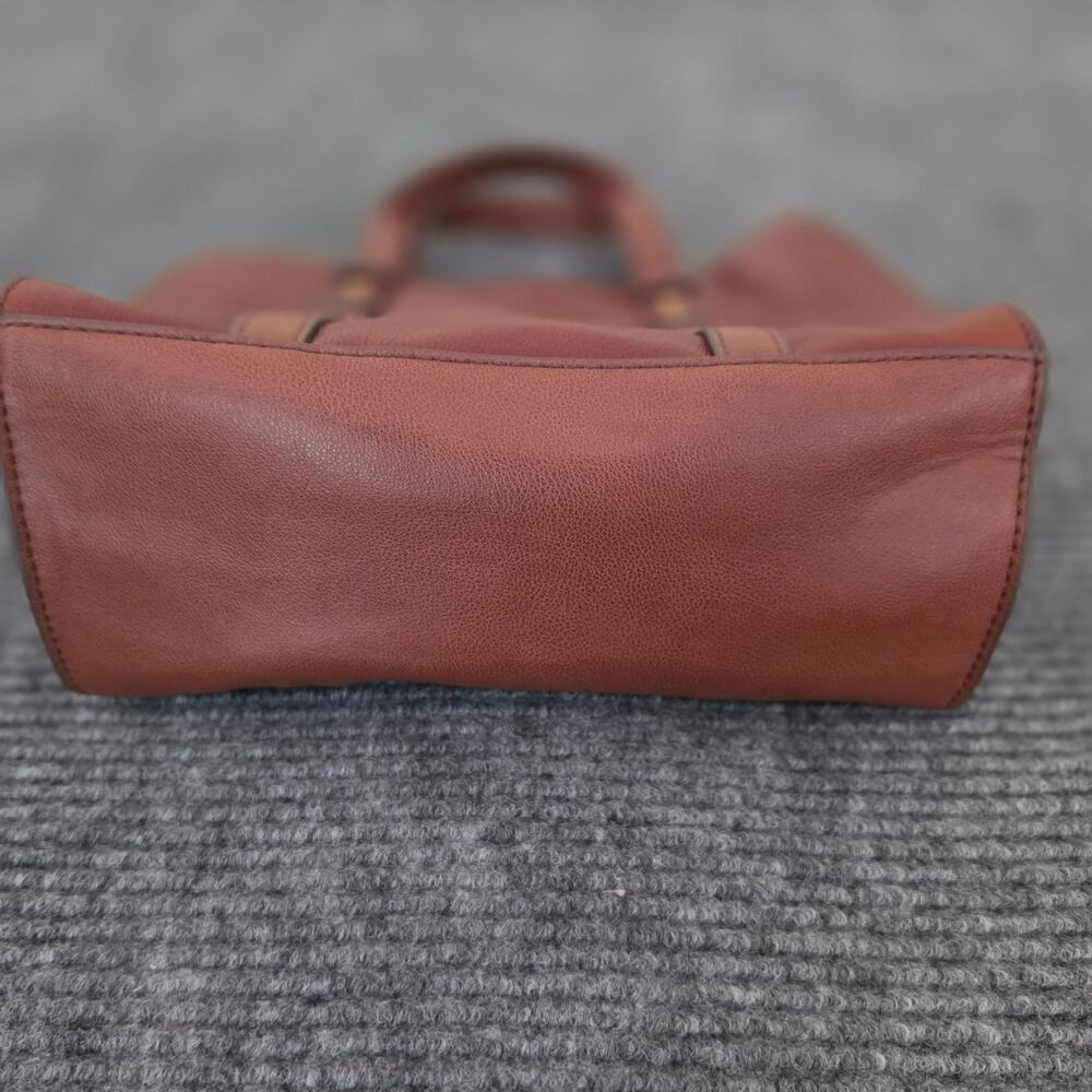 FOSSIL Sydney Satchel Brown Cognac Leather Top Handle Handbag - Picture 4 of 12